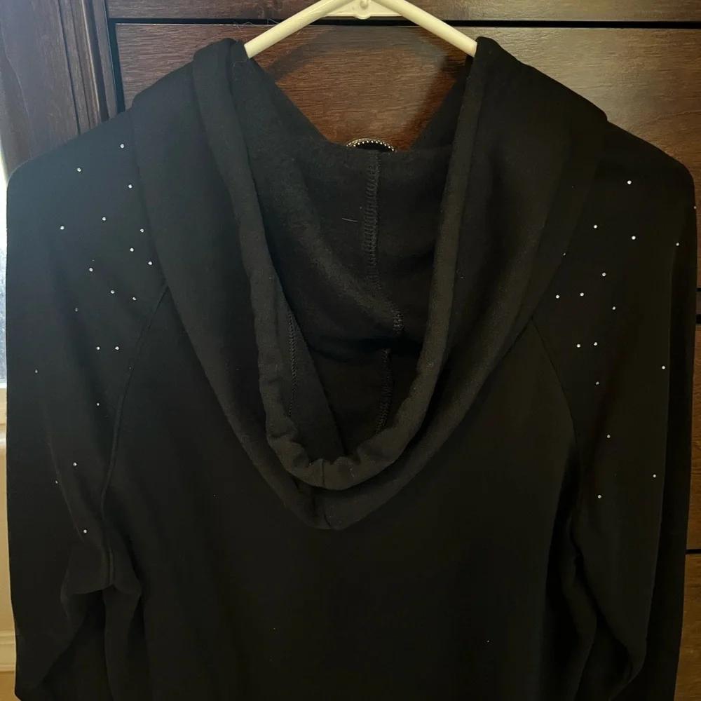 PINK Victoria's Secret Black Hoodie with Rhinestones - Picture 2 of 5